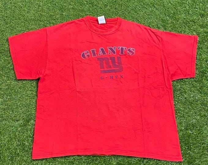 Vintage New York Giants T Shirt Tee Size Xtra Large XL NFL Football Big Blue Ny Eli Manning 1990s 90s