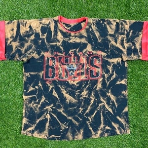 Vintage Chicago Bulls T Shirt Tee Salem Sportswear Size Xtra Large Basketball 90s NBA 1990s Red Michael Jordan XL Custom Bleach Tie Dye