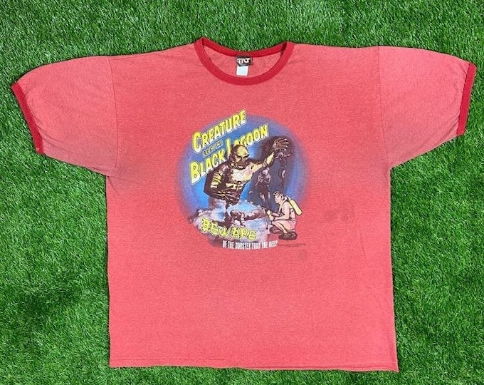 Vintage Creature from Black Lagoon Classic Black and White 1954 Film T Shirt Size XXL 2XL Horror Film Universal