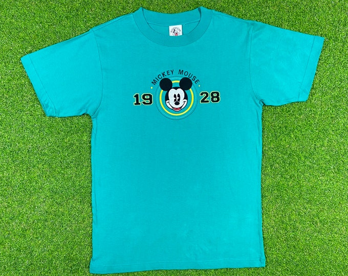 Vintage Disney Mickey Mouse 1928 Tee T Shirt 1990s Walt Disney World Classic 90s Magic Kingdom Size Large L Brand New with Tags