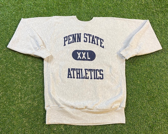 Vintage Penn State University Crewneck Sweatshirt Champion Reverse Weave Made USA Size XXL 2XL NCAA College Football Pull Over