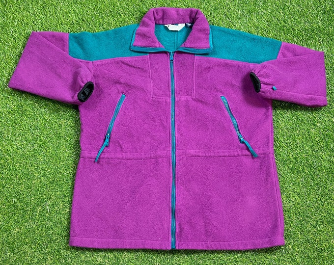Vintage Columbia Fleece Sweater Made USA Size Large L Sportswear Outdoor Hiking 1990s 90s