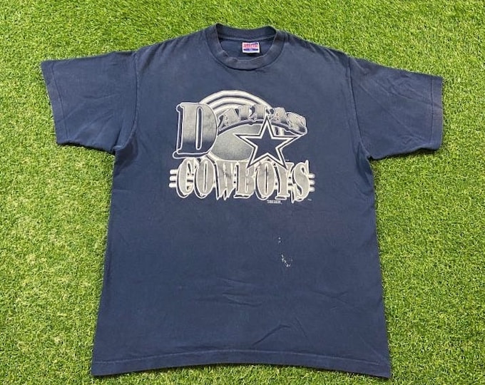 Vintage Dallas Cowboys T Shirt Tee Trench Made USA Size Xtra Large XL NFL Football Aikman Texas 1990s 90s