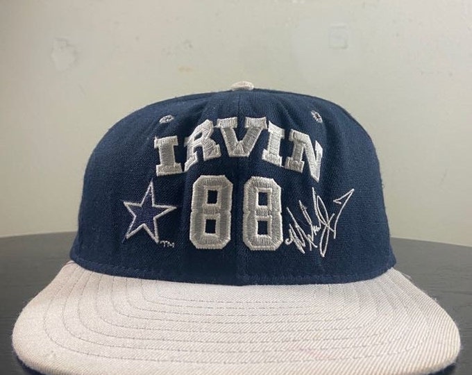 Vintage Dallas Cowboys Michael Irvin Snapback Hat Made USA OSFA NFL Football Texas Aikman 1990s 90s