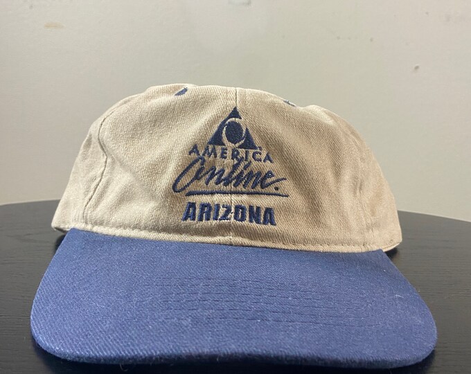 Vintage Arizona American Online Strap Back Headmaster OSFA AOL Online Service Provider Internet Phoenix 1990s 90s