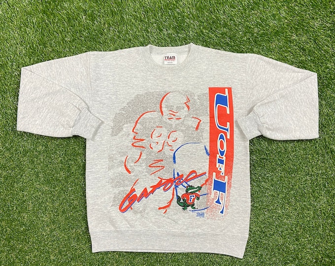 Vintage Gators University of Florida Crewneck Sweatshirt Team Edition Size Medium M Swamp UF Gainesville NCAA College Football Pull Over 90s