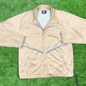 Vintage Nike Windbreaker Jacket Zip Up Jacket Sportswear XXL Athletic Wear Classic 80s 1980s Light Rain Jacket Coat XL Pr Blue tag