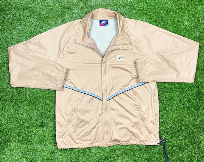 Vintage Nike Windbreaker Jacket Zip Up Jacket Sportswear XXL Athletic Wear Classic 80s 1980s Light Rain Jacket Coat XL Pr Blue tag