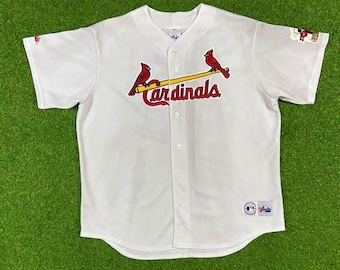 Vintage St Louis Cardinals Mark McGwire #25 Jersey MLB Baseball Missouri Majestic Made USa Xtra Large 90s Cards VTG 25 Jersey XL Authentic