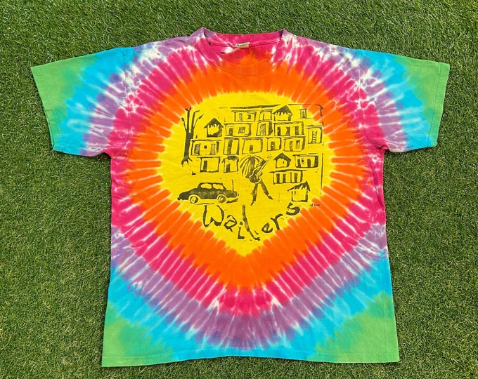 Vintage Bob Marley and The Wailers T Shirt Tee Sundog Size Large L Tie Dye Classic Reggae Music Jamaica 1990s 90s