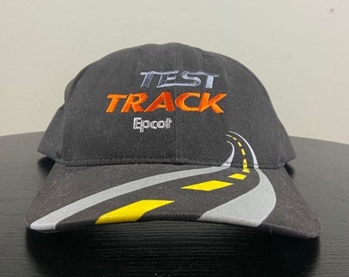 Vintage Epcot Center Test Track Snapback Hat Cap OSFA Made USA Magic Kingdom Walt Disney World Disneyland Mickey Mouse NEW with Tags
