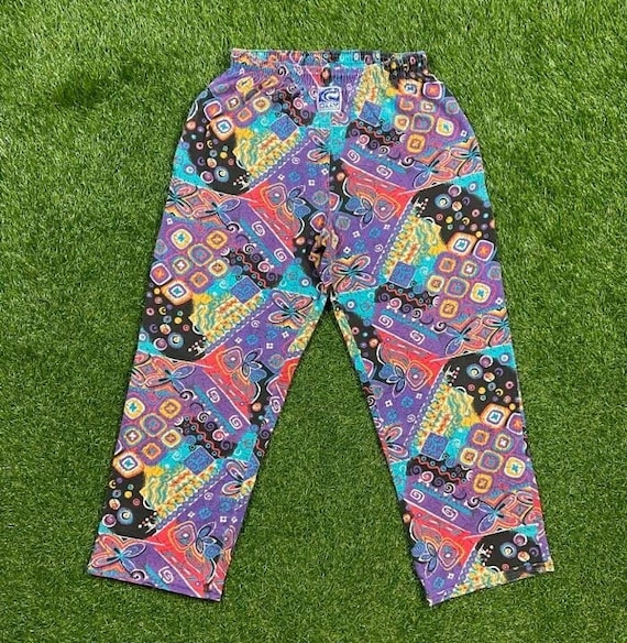 Vintage Ozzy Colored Pants Workout Pants Made USA Size Large L Comfy Cozy 90s 1990s Exercise Yoga Etsy