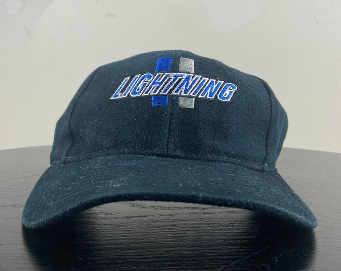 Vintage Tampa Bay Lightning Snapback Hat Logo 7 NHL Hockey Florida FL 1990's 90's Champions Stanley Cup