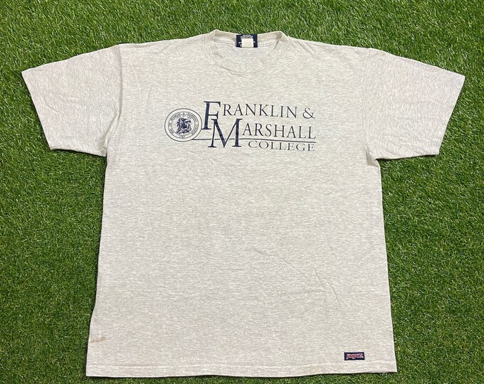 Vintage Franklin and Marshall College T Shirt Tee Made USA Size Xtra Large XL Lancaster Pennsylvania 1990s Classic 90s