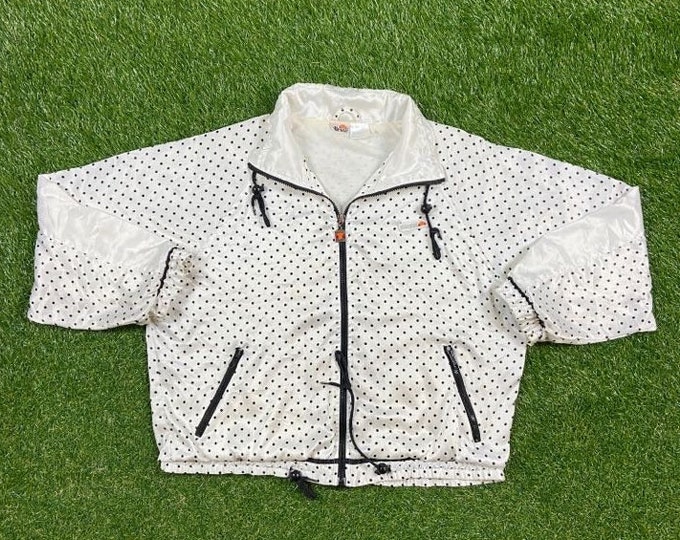 Vintage Ellesse Windbreaker Zip Up Jacket Size Medium M Streetwear Sport Active Wear Classic Light Rain Coat 1990s 90s
