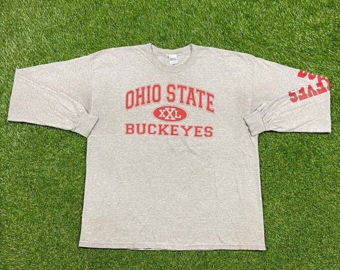 Vintage Ohio State University Long Sleeve Shirt Size XXL 2XL Cleveland NCAA College Buckeyes Classic Football Basketball 1990s