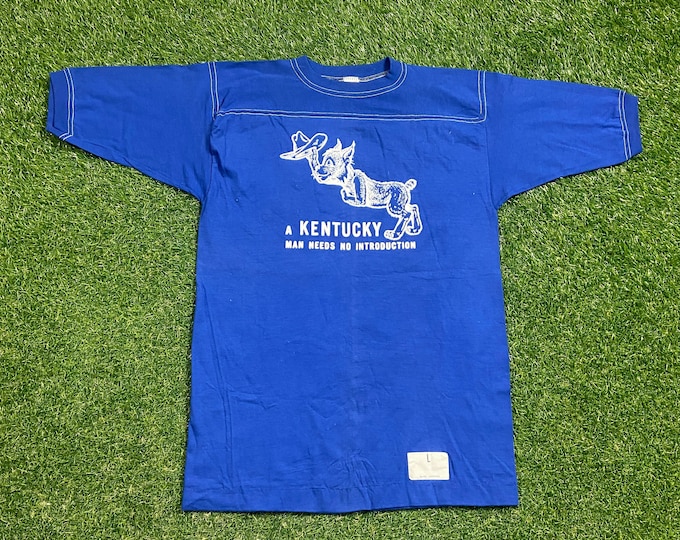Vintage University of Kentucky Wildcats T Shirt Tee Size Large L NCAA College Basketball Lexington Go Big Blue College UK Classic 1970s 70s