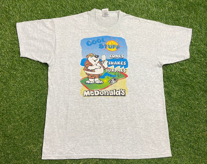 Vintage McDonald's T Shirt Tee Size Xtra Large XL Burger King Wendy's McDonald's Fast Food Coke Classic 1990s 90s