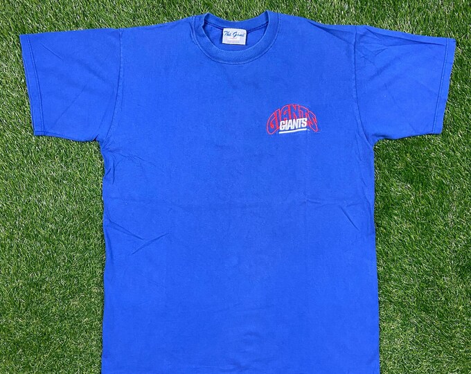 Vintage New York Giants T Shirt Tee The Game Made USA Size Large L NFL Football NY Meadowlands Eli Manning 1990s 90s