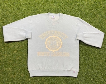 Vintage UNC University of North Carolina Tar Heels Crewneck Sweatshirt Made USA Size Medium M NCAA College Basketball Air Jordan 1990s 90s