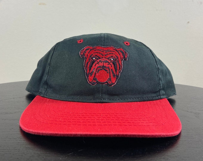 Vintage Red Dog Snapback Hat Sportsman OSFA Georgia Bulldogs Puppy Breed