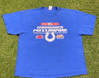 Vintage Indianapolis Colts Super Bowl XLI T Shirt Tee Size Xtra Large Xl NFL Football AFC Indiana Peyton Manning 00s