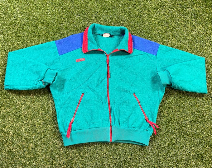 Vintage Columbia Winter Athletic Jacket Made USA Size Large L Warm Zipper Jacket 1990s Coat Hiking Coat 90s