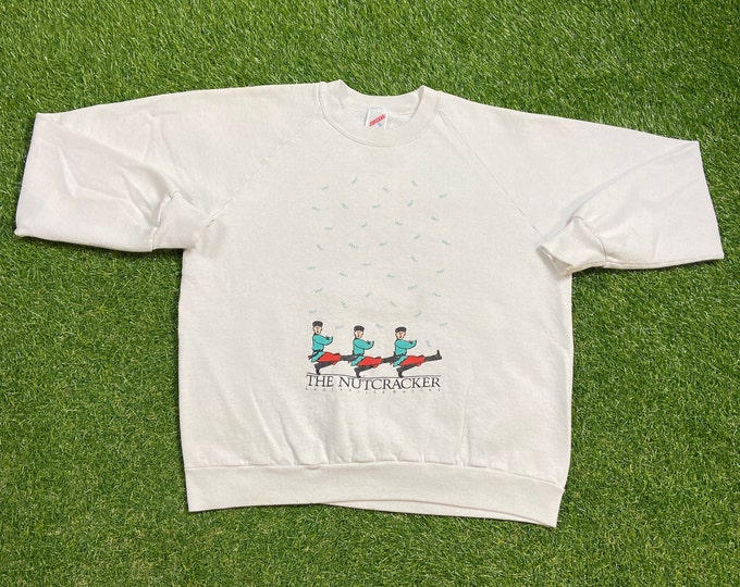 Vintage The Nutcracker Crewneck Sweatshirt Made USA Size Xtra Large XL Louisville Ballet Kentucky Christmas Musical 1990s 90s Pull Over