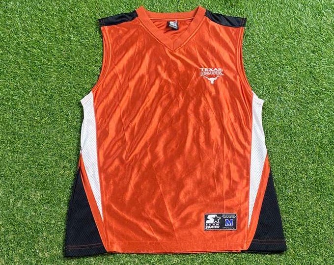 Vintage University of Texas Longhorns Jersey Starter Size Medium M Austin Texas NCAA College Basketball Classic 1990s 90s