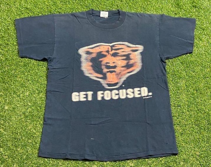 Vintage Chicago Bears T Shirt Tee Made USA Size Large L NFL Football Illinois Soldier Field Da Bears 1990s 90s