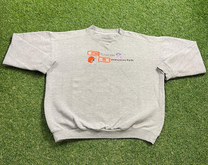 Vintage Cleveland Browns Crewneck Sweatshirt Puma Size Xtra Large XL NFL Football Ohio Cavs 1990s Orange 90s Dog Pound Pull Over