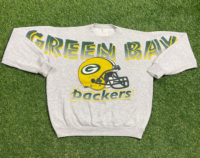 Vintage Green Bay Packers Crewneck Sweatshirt Size Small S NFL Football Wisconsin Cheese Head Favre 1990s 90