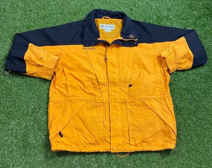 Vintage Columbia Winter Athletic Jacket Size Xtra Large XL Warm Zipper Jacket Windbreaker Raincoat 1990s Coat Puffer Puffy Hiking Coat