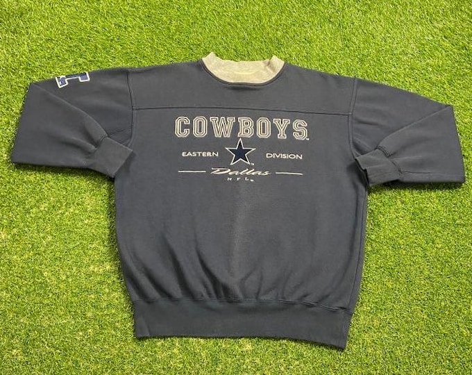 Vintage Dallas Cowboys Crewneck Sweatshirt Lee Sport Size Medium M Texas Warm NFL Football Classic 1990s 90s Pull Over Oversized