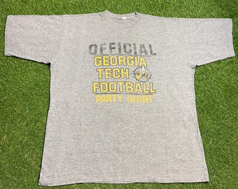 Vintage Georgia Tech Universität T-Shirt T-Shirt Größe 3x Atlanta Gelbe Jacken College College Football 1990er Jahre