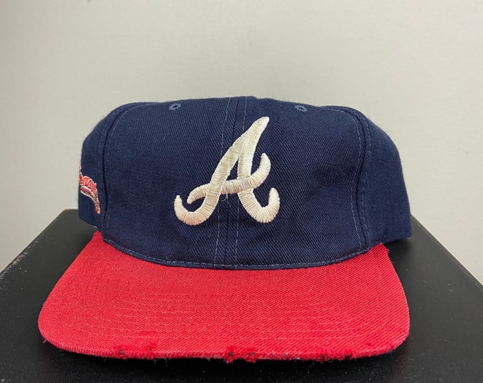 Vintage Atlanta Braves Snapback Hat MLB Baseball Georgia 90s ATL National League Classic Hank Aaron Home Run