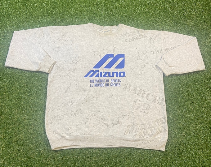 Vintage Mizuno Crewneck Sweatshirt Size XXL World of Sports Canada Quality Sportswear Great Fit Original 1990s 90s Pull Over Oversized