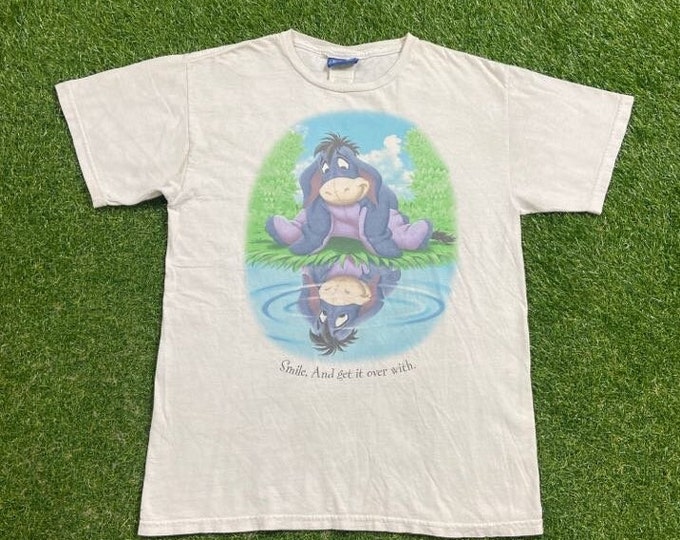 Vintage Eeyore T Shirt Tee Size Medium M Winnie The Pooh Walt Disney World WDW Classic Cartoon Mickey Mouse Pooh 1990s 90s