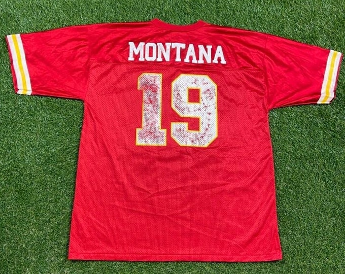 Vintage Kansas City Chiefs #19 Joe Montana Jersey Logo Athletic Made USA Size Xtra Large XL NFL Football 1990s 90s As Is