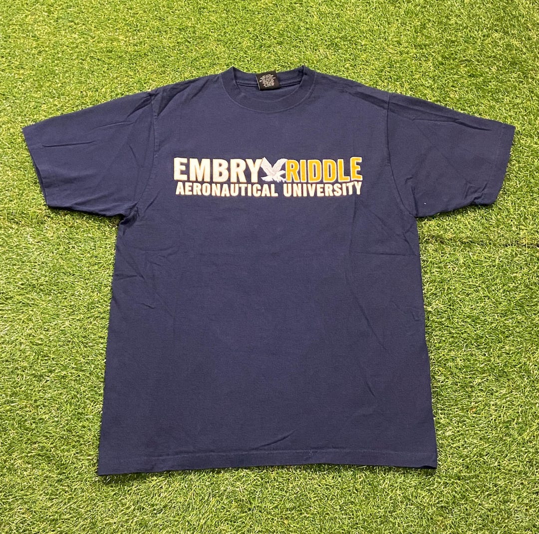 Vintage Embry Riddle Aeronautical University T Shirt Tee Size Medium M ...