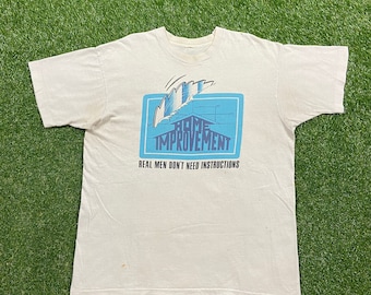 Vintage Home Improvement Real Men Don't Need Directions T Shirt Tee Size XXL Touchstone Productions Television Tim Allen TV Show 1990s 90s