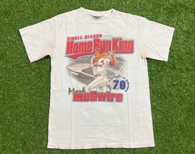 Vintage St Louis Cardinals Mark McGwire T Shirt Tee Lee Sport Size Xtra Large XL MLB Baseball Missouri History 1990s 90s