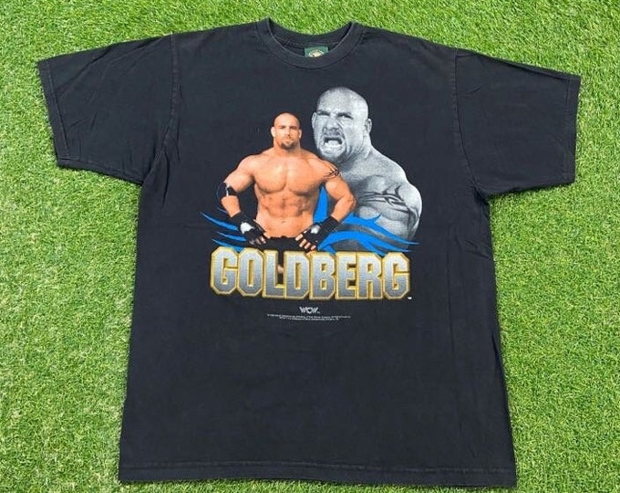 Vintage Goldberg WCW T Shirt Tee Made Usa Size Xtra Large WWE World Wrestling Entertainment WWF Dwyane The Rock Johnson Steve Austin 00s