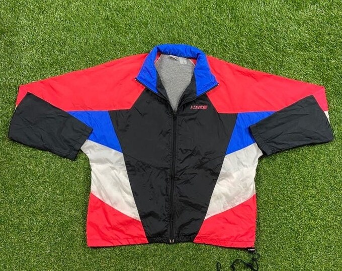 Vintage Nike Windbreaker Jacket Zip Up Jacket Sportswear Size Large L Athletic Wear Classic 90's 1990s Light Rain Jacket Coat