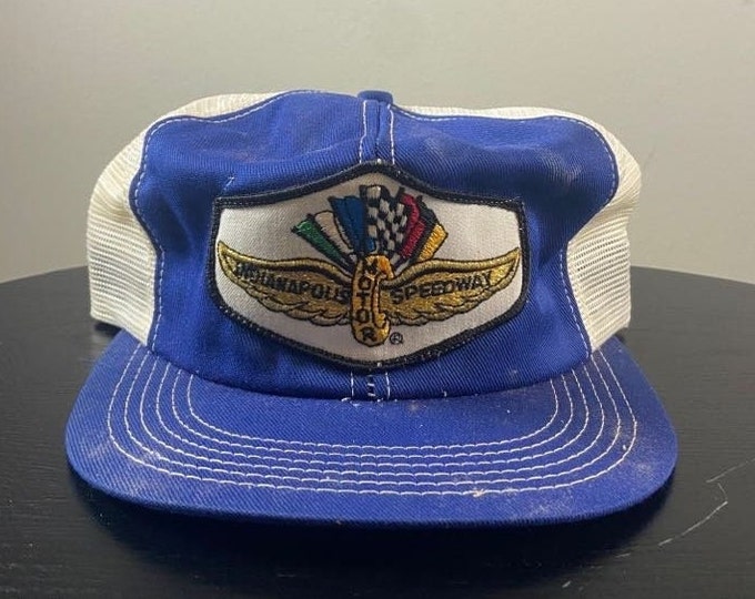 Vintage Indianapolis Motor Speedway Snapback Hat OSFA Indianapolis 500 NASCAR 1980s 80s