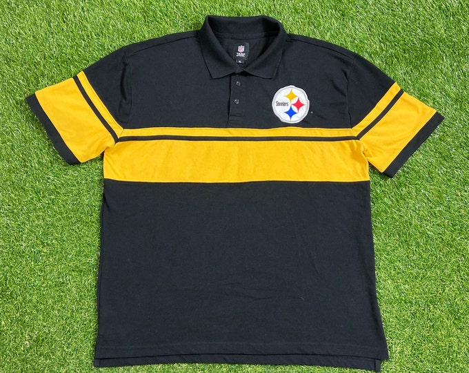 Vintage Pittsburgh Steelers Polo Shirt Size Xtra Large XL NFL Football Pennsylvania Super Bowl Champions Classic 1990s 90s