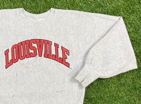 Vintage 80s Louisville Cardinals Crewneck Sweatshirt XL Made 