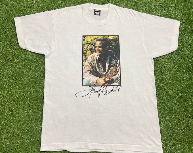 Vintage Harry Belafonte T Shirt Tee Screen Stars Made USA Size Xtra Large XL Calypso Jamaica Singer Actor Activist 1980s 80s