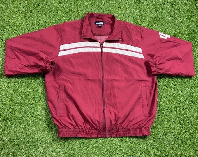 Vintage Indiana Hoosiers Jacket Size Xtra Large XL NCAA College Basketball IU University 1990s 90s