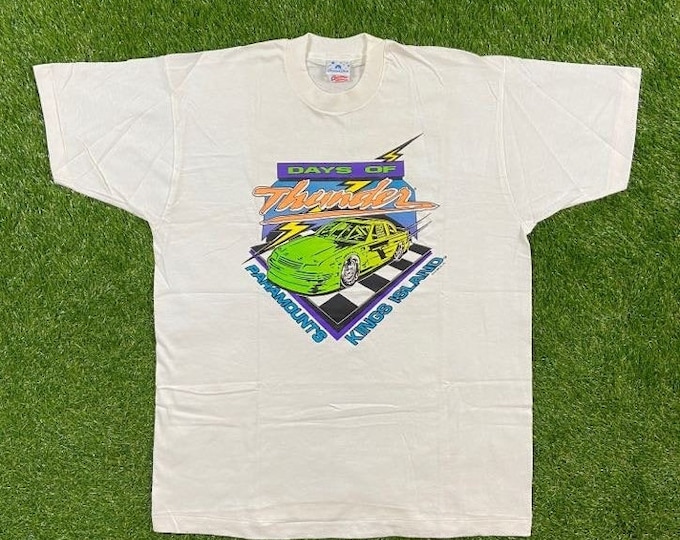 Vintage Rare Days of Thunder Movie T Shirt Made USA Size XXL 2XL Big and Tall Tom Cruise Nicole Kidman Paramount Pictures 1990 90s NASCAR